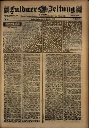 Zweite Ausgabe vom Freitag, den 07. November 1902.