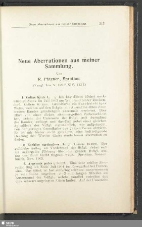Neue Aberrationen aus meiner Sammlung