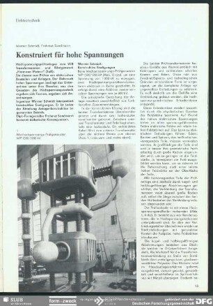 Konstruiert für hohe Spannungen : Form in der Technik: Elektrotechnik