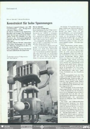 Konstruiert für hohe Spannungen : Form in der Technik: Elektrotechnik
