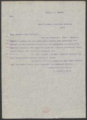 Brief an Heinrich Dessauer : 11.01.1915