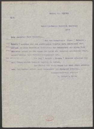 Brief an Heinrich Dessauer : 11.01.1915
