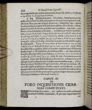 Caput IV. De Foro Inquisitionis Criminum Competente.