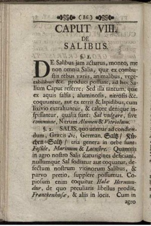 Caput VIII. De Salibus.