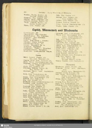 Liptitz, Mannewitz und Wiederoda