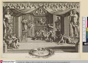 [Interieur mit Merkur und Herse umgeben von Putti; Alcôve]