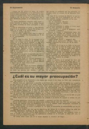 ¿Cuál es su mayor preocupación?