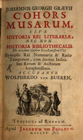 Cohors Musarum, s. Historia rei literariae