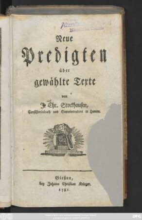 Neue Predigten über gewählte Texte