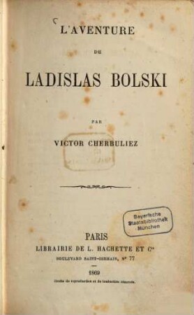 L' Aventure de Ladislaus Bolski