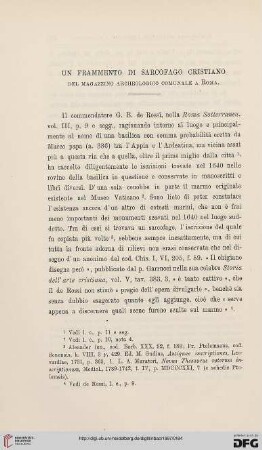 3: Un frammento di sarcofago cristiano del magazzino archeologico comunale a Roma
