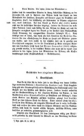 II. Geschichte der einzelnen Staaten. 1. Deutschland