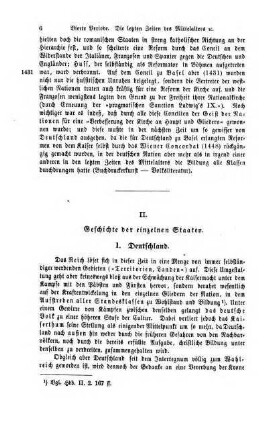 II. Geschichte der einzelnen Staaten. 1. Deutschland