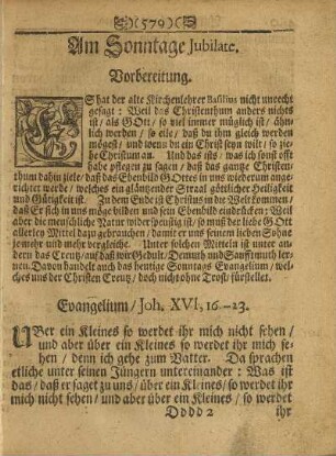 Am Sonntage Jubilate.