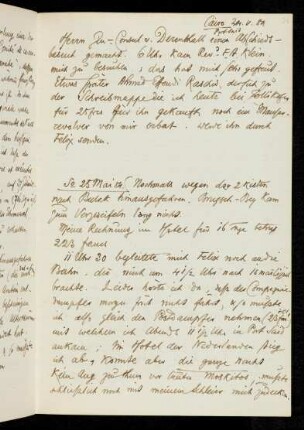 21r-23r 25.V.-27.V.1884 Cairo - Port Said - Jaffa