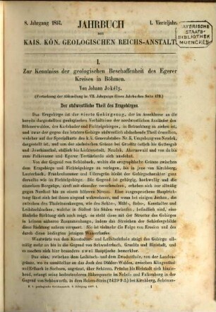 Jahrbuch der Geologischen Reichsanstalt. 8. 1857