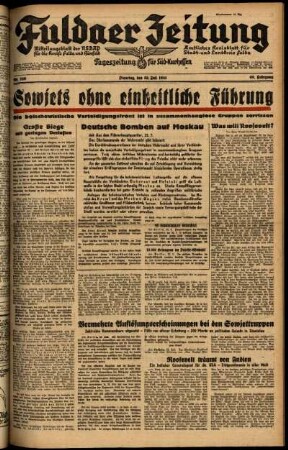 Ausgabe vom Dienstag, den 22. Juli 1941.