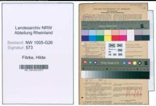Entnazifizierung Hilde Fitzke , geb. 24.04.1910 (Kaufm.Angestellte)