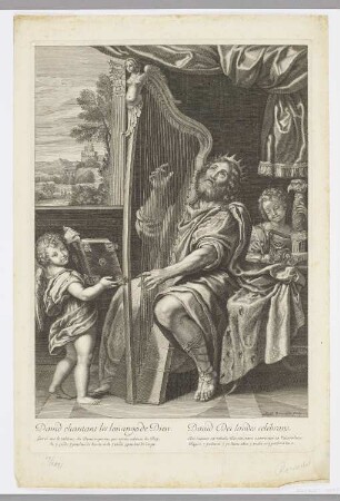 David chantant les loüanges de Dieu