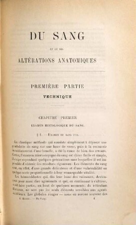 Du sang et de ses altérations anatomiques