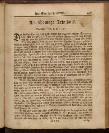 Am Sonntage Trinitatis. - Am I. Sonntage nach Trinitatis.