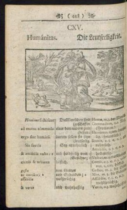 CXV. Humánitas. Die Leutseeligkeit