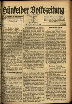 Ausgabe vom Montag, den 28. Februar 1921.