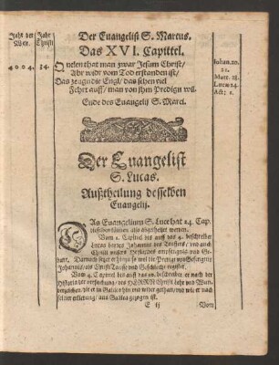Der Evangelist S. Lucas.