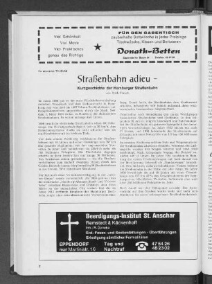 Straßenbahn adieu