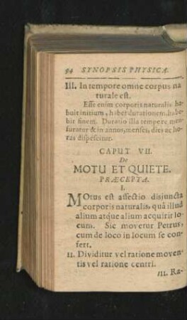Caput VII. De Motu Et Quiete.