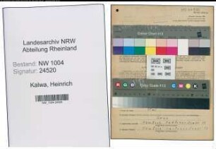 Entnazifizierung Heinrich Kalwa , geb. 13.11.1894 (Schaltwaerter)