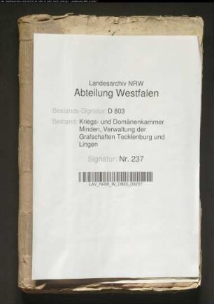 Die Inventare der königlichen Vorwerke in der Grafschaft Lingen