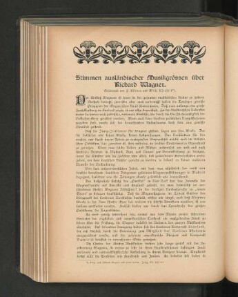 Stimmen ausländischer Musikgrössen Richard Wagner