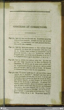 Additions Et Corrections