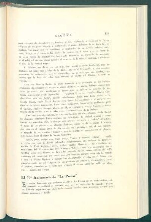 El 70° aniversario de "La Prensa"