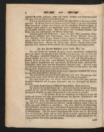 In den Probe-Büchern zeiget dieses Mal vor