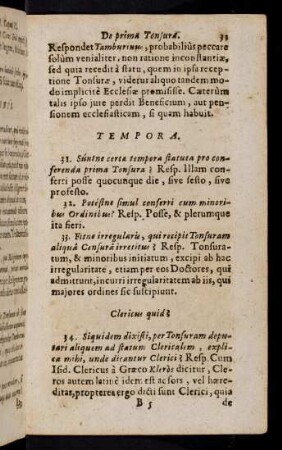 33-41, Clericus; Obligationes; Habitus; Clericis; Clericorum; Poenae
