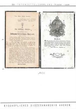 Kayser, Johannes Severinus
