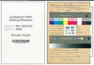 Entnazifizierung Rudolf Schulten , geb. 24.10.1907 (Uhrmacher)