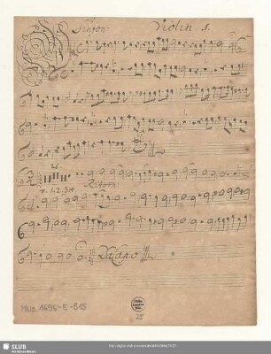 Violin. 1. [nur Cantata "Was du tust"]
