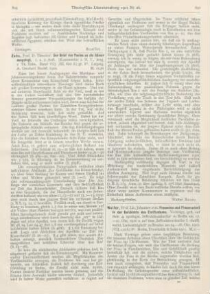 810-811 [Rezension] Walter, Johannes von, Frauenlos und Frauenarbeit in der Geschichte des Christentums