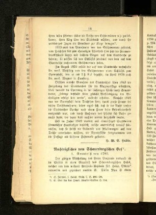 Nachträgliches von Schauenburgischen Hof.