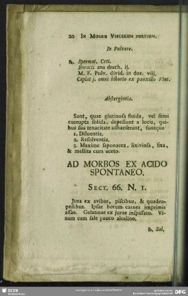 Ad Morbos Ex Acido Spontaneo