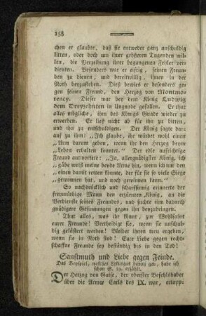 Sanftmuth und Liebe gegen Feinde.