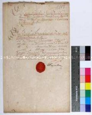 Quittung des Maximilian Prinz von Sachsen über den Empfang seiner Apanagegelder