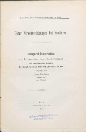 Ueber Nervenverletzungen bei Fracturen