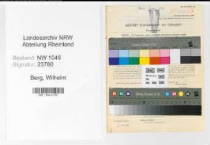 Entnazifizierung Wilhelm Berg , geb. 05.12.1901 (Arbeiter)