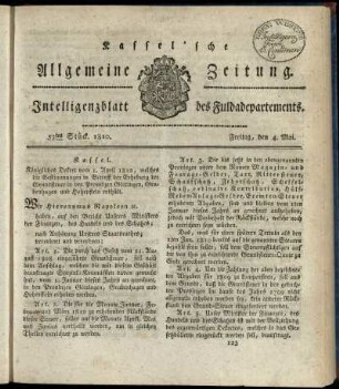 53tes Stueck, Freitag, den 4. Mai 1810