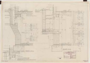 I.G.-Farben, Frankfurt/Main Verwaltungsgebäude: Wirtschaftsgebäude: Kellerfenster, Schnitte 1:10, 1:20
