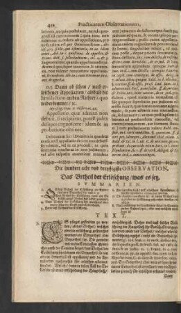 Die hundert acht und dreyssigiste Observation.